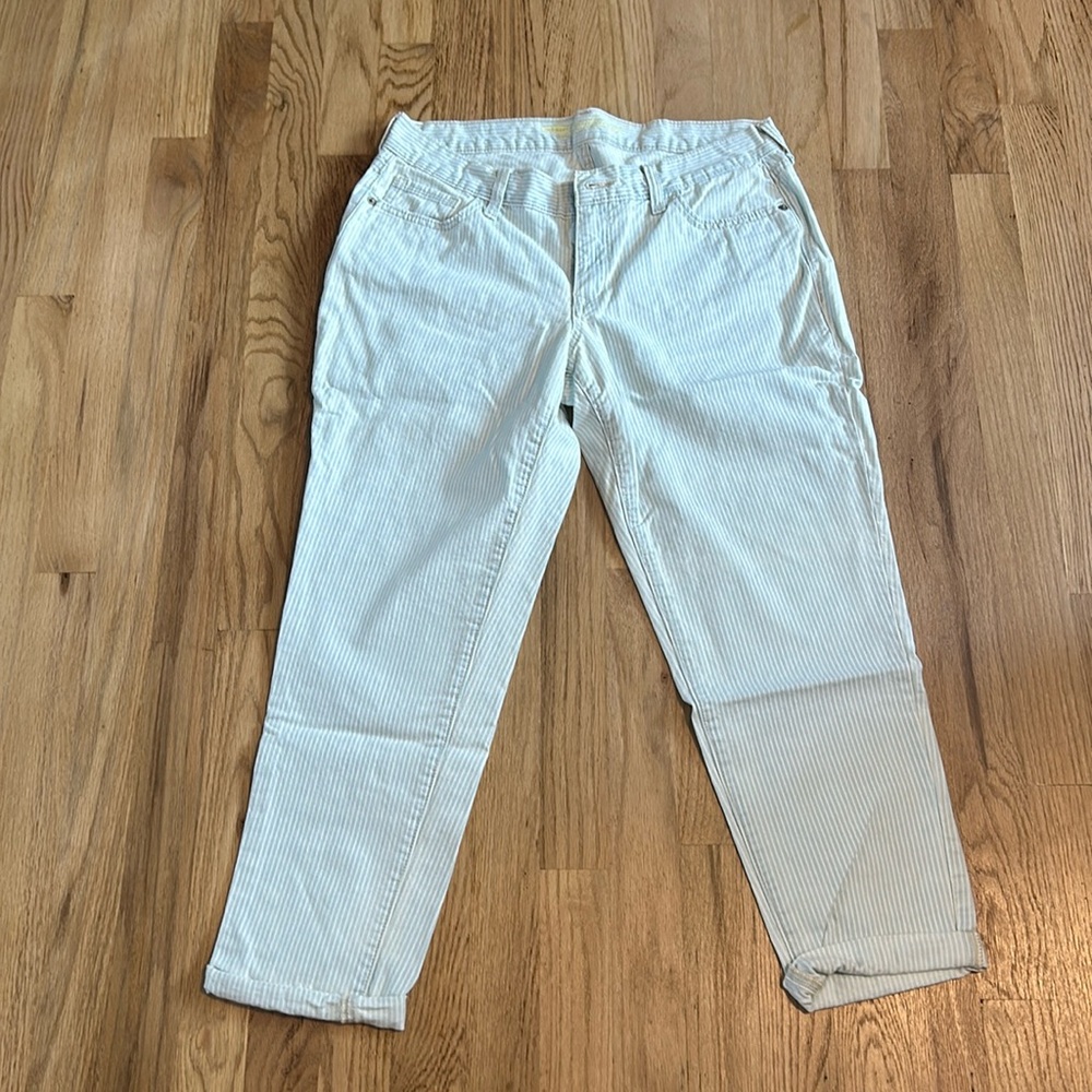 Old navy railroad stripe light weight boyfriend jeans